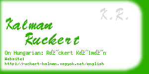 kalman ruckert business card